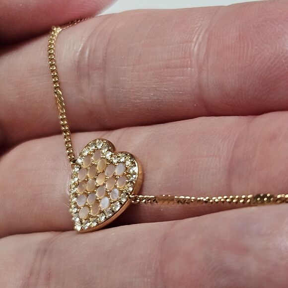 Fossil Lane Heart Rose Gold-Tone Steel Bracelet - "P" - Picture 2 of 14